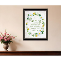 Spring Reminder Black Framed Print Wall Art