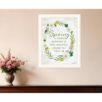Spring Reminder White Framed Print Wall Art