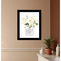 Bathroom Flower Ja Black Framed Print Bathroom Wall Art