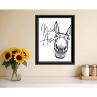 Nice Arse Black Framed Print Bathroom Wall Art