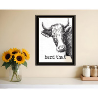 Herd That Black Framed Print Bathroom Wall Art