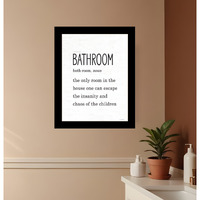 Bathroom Escape Black Framed Print Bathroom Wall Art