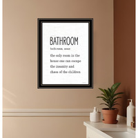 Bathroom Escape Black Framed Print Bathroom Wall Art