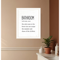 Bathroom Escape White Framed Print Bathroom Wall Art
