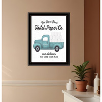Toilet Paper Co Black Framed Print Bathroom Wall Art