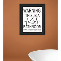 Kids Bathroom Black Framed Print Bathroom Wall Art