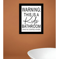 Kids Bathroom Black Framed Print Bathroom Wall Art
