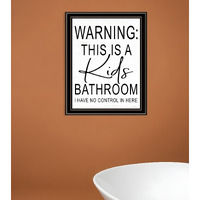 Kids Bathroom Black Framed Print Bathroom Wall Art