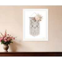 BOHEMIAN MACRAME White Framed Print Wall Art