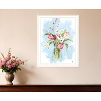 Flourish White Framed Print Wall Art
