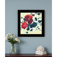 Japanese Blossoms Black Framed Print Wall Art