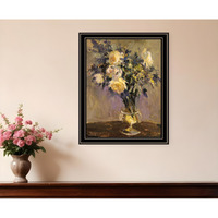 Evening Vase Black Framed Print Wall Art