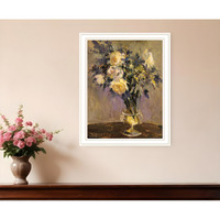Evening Vase White Framed Print Wall Art