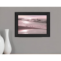 Breakfast On The Beach Black Framed Print Wall Art