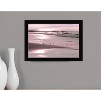 Breakfast On The Beach Black Framed Print Wall Art