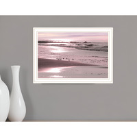 Breakfast On The Beach White Framed Print Wall Art