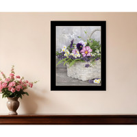 Fresh Garden Basket Black Framed Print Wall Art