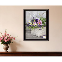 Fresh Garden Basket Black Framed Print Wall Art