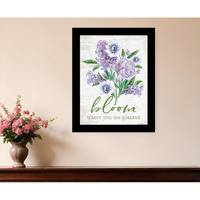 Bloom Where You Are Planted Black Framed Print Wall Art