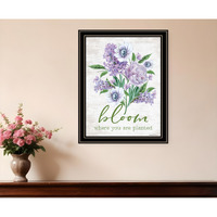 Bloom Where You Are Planted Black Framed Print Wall Art