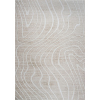 4' X 6' Beige and Ivory Abstract Distressed Area Rug