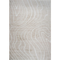 7' X 10' Beige and Ivory Abstract Distressed Area Rug