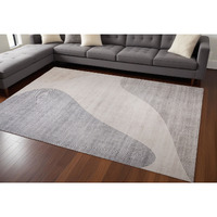 7' X 10' Beige and Brown Abstract Distressed Area Rug