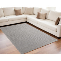5' X 8' Beige Hand Woven Non Skid Area Rug