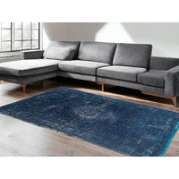 6' X 8' Blue and Gray Medallion Non Skid Area Rug