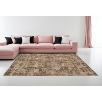 8' X 11' Brown Oriental Non Skid Area Rug