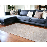 9' X 13' Gray and Yellow Chevron Non Skid Area Rug