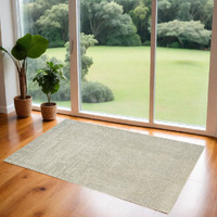 3' X 5' Gray and Beige Abstract Non Skid Area Rug