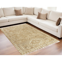 5' X 8' Brown Medallion Hand Woven Area Rug