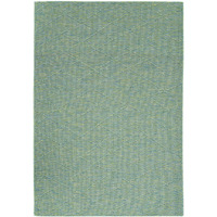 4' X 6' Blue Geometric Power Loom Non Skid Area Rug