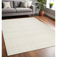 5' X 7' Cream Geometric Area Rug