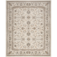 5' X 7' Cream Floral Distressed Area Rug