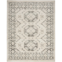 5' X 7' Gray Geometric Distressed Area Rug