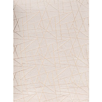 8' X 11' Beige and Gold Faux Fur Abstract Shag Non Skid Area Rug
