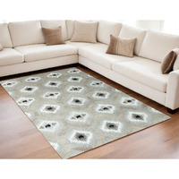 5' X 8' Natural Wool Southwestern Hand Tufted Non Skid Area Rug