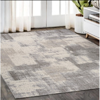 5' X 8' Gray and Beige Abstract Distressed Area Rug