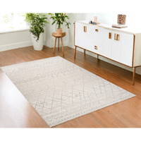 4' X 6' Gray and Beige Abstract Distressed Area Rug
