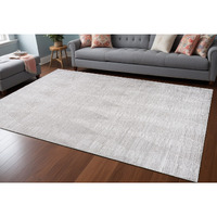 8' X 11' Gray Geometric Distressed Area Rug