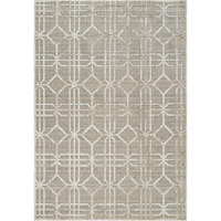 8' X 11' Beige and Brown Abstract Distressed Area Rug