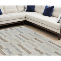 8' X 11' Beige and Brown Abstract Distressed Area Rug