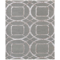 5' X 8' Green Abstract Geometric Hand Tufted Non Skid Area Rug