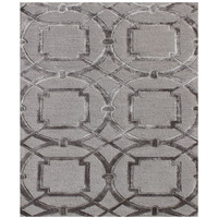 5' X 8' Gray Abstract Geometric Hand Tufted Non Skid Area Rug