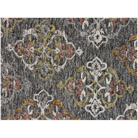 5' X 8' Charcoal Abstract Geometric Hand Tufted Non Skid Area Rug