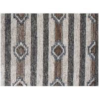 5' X 8' Beige Abstract Geometric Hand Tufted Non Skid Area Rug