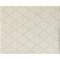 5' X 8' Ivory Wool Abstract Geometric Hand Tufted Non Skid Area Rug
