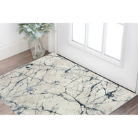 2' X 3' Blue and Gray Abstract Area Rug